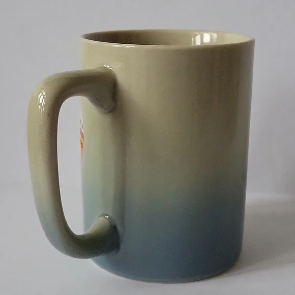 Otagiri Hot Air Balloon Graphics On Gray Ceramic Coffee Mug